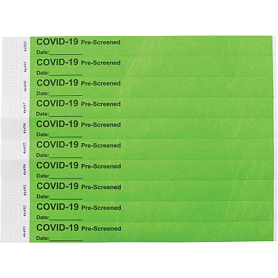 Advantus COVID Prescreened Tyvek Wristbands (AVT76097)