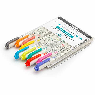 Zebra Pen Mildliner Double-ended Assorted Highlighter Set 10PK (ZEB78501)