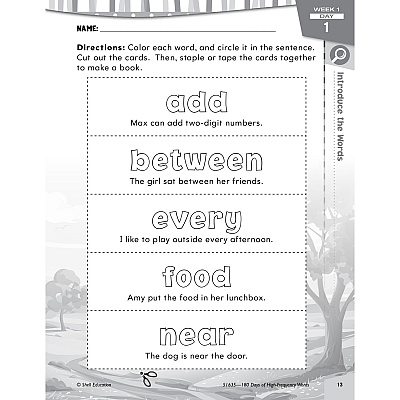 Shell Education Learn At Home Grade 2 Frequency Words Printed Book (109747)