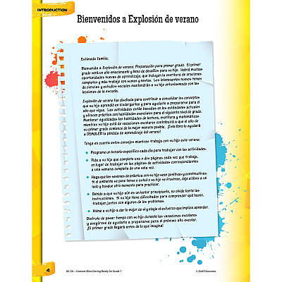 Shell Education Summer Blast Spanish Workbook Printed Book (86126)