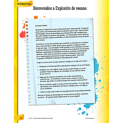 Shell Education Summer Blast Spanish Workbook Printed Book (86127)