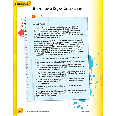Shell Education Summer Blast Spanish Workbook Printed Book (86128)
