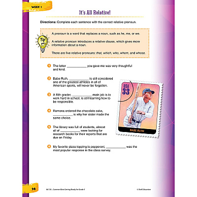 Shell Education Summer Blast Spanish Workbook Printed Book (86130)