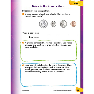 Shell Education Learn-At-Home Grade 3 Summer STEM Set Printed Book by Wendy Conklin, Debra J. Housel (51673)