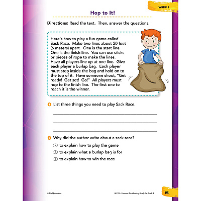 Shell Education Learn-At-Home Grade 3 Summer STEM Set Printed Book by Wendy Conklin, Debra J. Housel (51673)