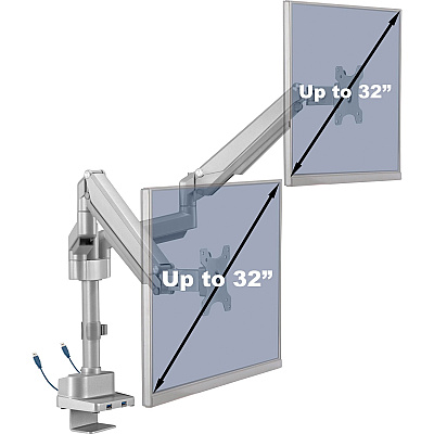 Lorell Mounting Arm for Monitor - Gray (LLR99803)