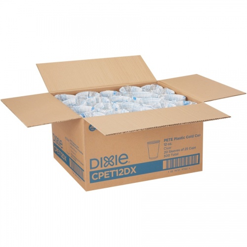 Dixie Clear Plastic Cold Cups (CPET12DXCT)