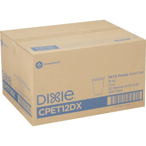 Dixie Clear Plastic Cold Cups (CPET12DXCT)