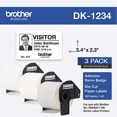 Brother DK Name Badge Label (BRTDK12343PK)