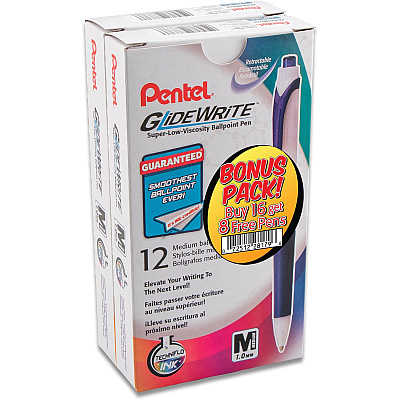Pentel GlideWrite 1.0mm Ballpoint Pen (PENBX910ASW2)