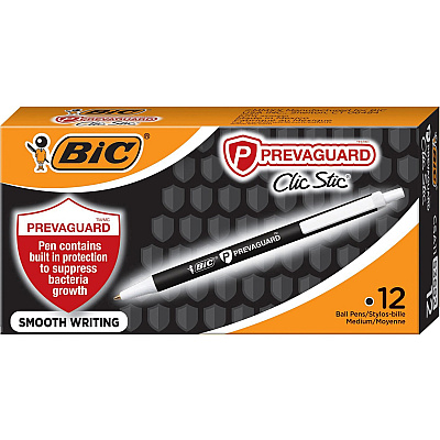 BIC PrevaGuard Clic Stic Antimicrobial Ballpoint Pen (BICCSA11BK)