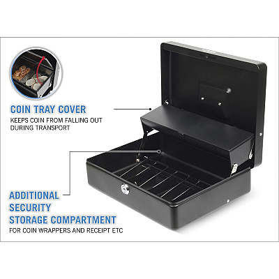 CARL Bill Slots Steel Security Cash Box (CUI82011)