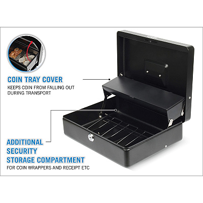 CARL Bill Slots Steel Security Cash Box (CUI82011)