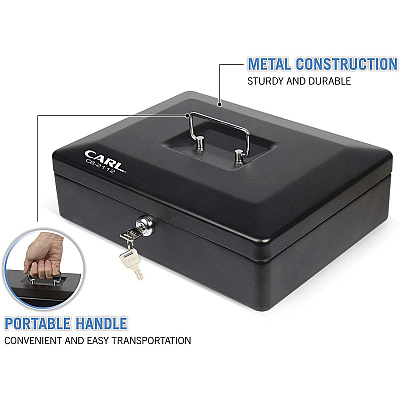 CARL Bill Tray Steel Security Cash Box (CUI82012)