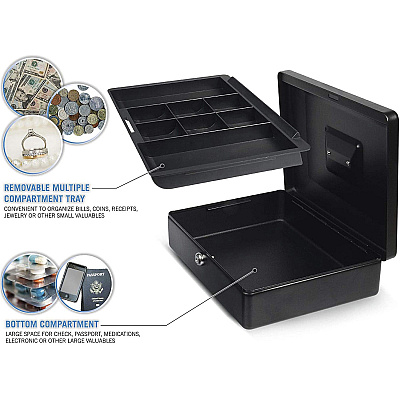 CARL Bill Tray Steel Security Cash Box (CUI82012)