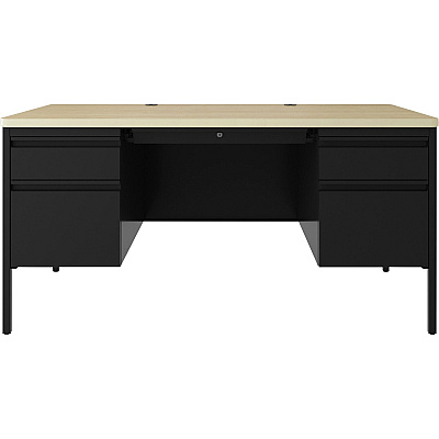 Lorell Fortress Series Double-Pedestal Teachers Desk (LLR03155)
