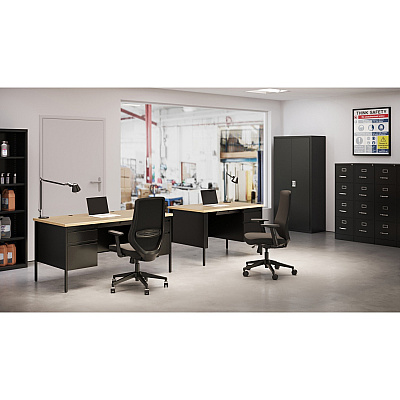 Lorell Fortress Series Double-Pedestal Desk (LLR60930)