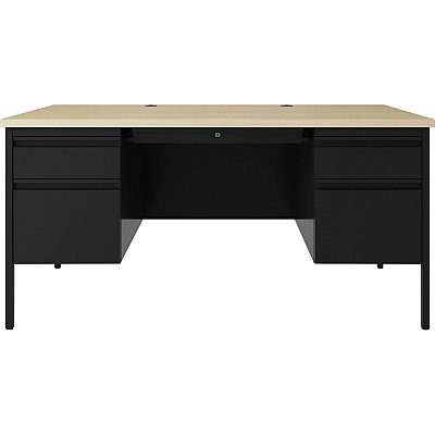 Lorell Fortress Series Double-Pedestal Desk (LLR60930)
