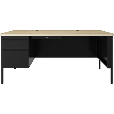 Lorell Fortress Series Left-pedestal Desk (03129)