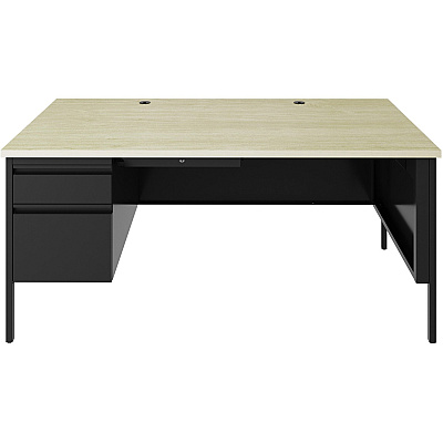 Lorell Fortress Series Left-pedestal Desk (03129)