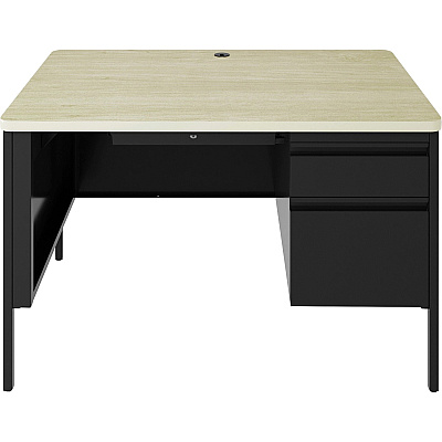 Lorell Fortress Series 48" Right Single-Pedestal Desk (LLR66907)