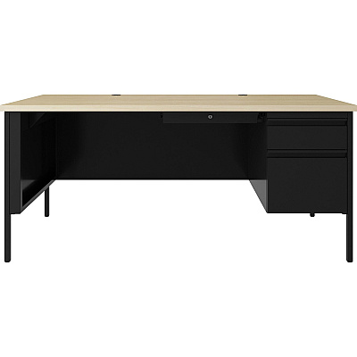 Lorell Fortress Series 66" Right-Pedestal Desk (LLR66906)
