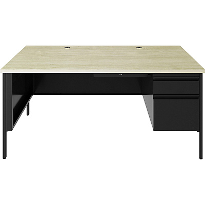 Lorell Fortress Series 66" Right-Pedestal Desk (LLR66906)