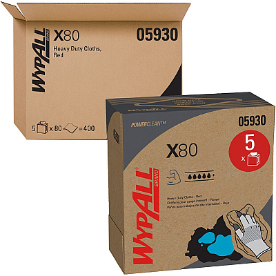 Wypall Power Clean X80 Heavy Duty Cloths (KCC05930)