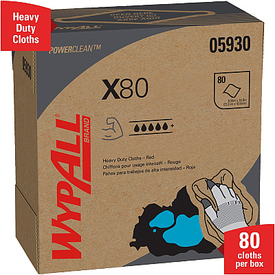 Wypall Power Clean X80 Heavy Duty Cloths (KCC05930)