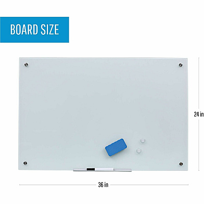 Bi-silque Magnetic Glass Dry Erase Board (BVCGL070107)