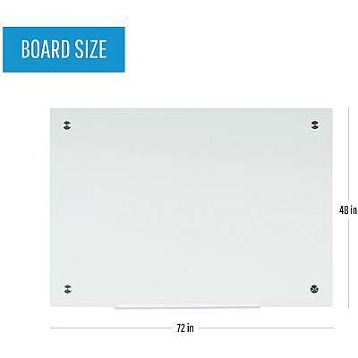 Bi-silque Magnetic Glass Dry Erase Board (BVCGL120107)