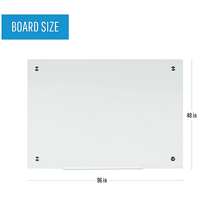 Bi-silque Magnetic Glass Dry Erase Board (BVCGL250107)