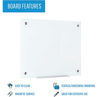 Bi-silque Magnetic Glass Dry Erase Board (BVCGL250107)