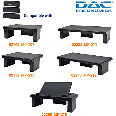 DAC Stax Monitor Riser Block Kit with 2 USB Charging Ports (DTA02270)