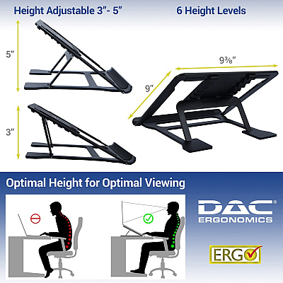 DAC Portable Laptop Stand With 6 Height Levels (DTA21688)
