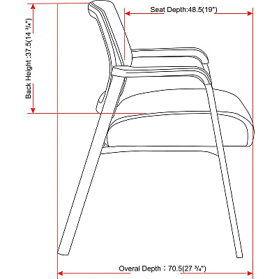 Lorell Big & Tall Mesh Low-Back Guest Chair (LLR67003)
