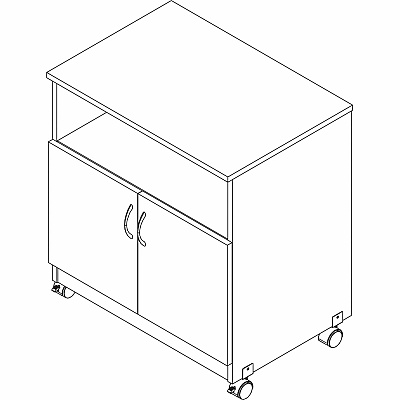 Lorell Mobile Machine Stand with Shelf (LLR69627)