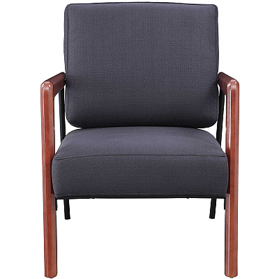 Lorell Upholstered Rubber Wood Lounge Chair (LLR67000)