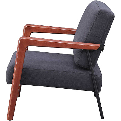 Lorell Upholstered Rubber Wood Lounge Chair (LLR67000)
