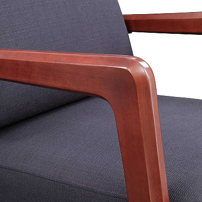 Lorell Upholstered Rubber Wood Lounge Chair (LLR67000)
