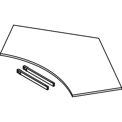 Lorell Relevance Series Curve Worksurface for 120 Workstations (LLR16248)