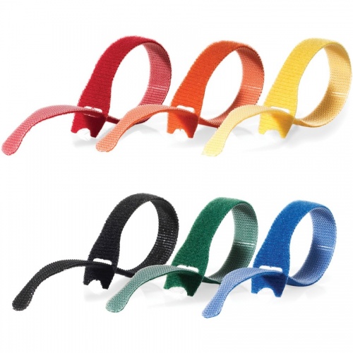Velcro ONE-WRAP Ties 8in x 1/2in Ties Multicolor 60 ct (93007)