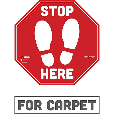 Tabbies BeSafe STOP HERE Messaging Carpet Decals (TAB29202)