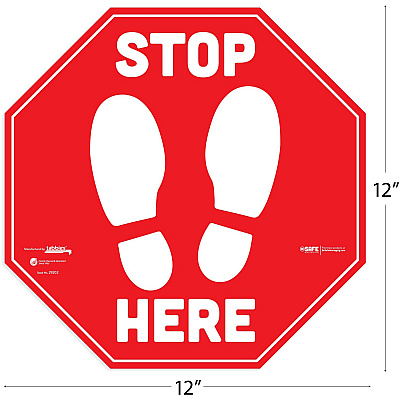 Tabbies BeSafe STOP HERE Messaging Carpet Decals (TAB29202)
