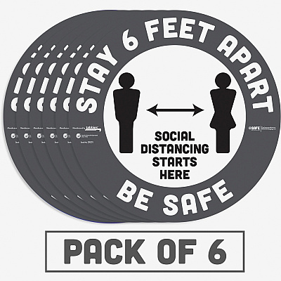 Tabbies BeSafe STAY 6 FEET APART Floor Decals (TAB29201)