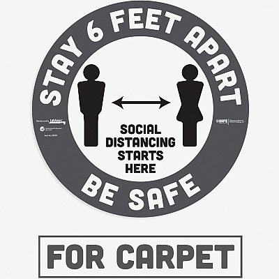 Tabbies BeSafe STAY 6 FEET APART Floor Decals (TAB29201)