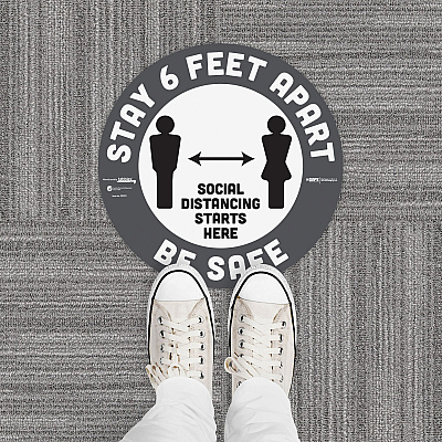 Tabbies BeSafe STAY 6 FEET APART Floor Decals (TAB29201)