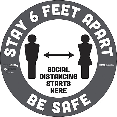 Tabbies BeSafe STAY 6 FEET APART Floor Decals (TAB29201)