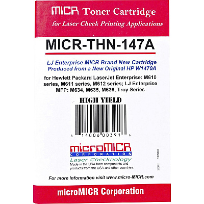 microMICR MICR Standard Yield Laser Toner Cartridge - Alternative for HP 147A - Black - 1 Each (MCMMICRTHN147)