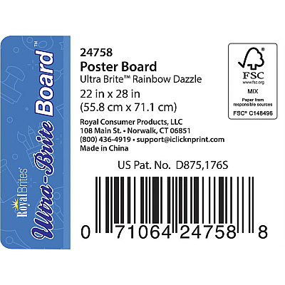 Geographics Rainbow Dazzle Design Poster Board (GEO24758)